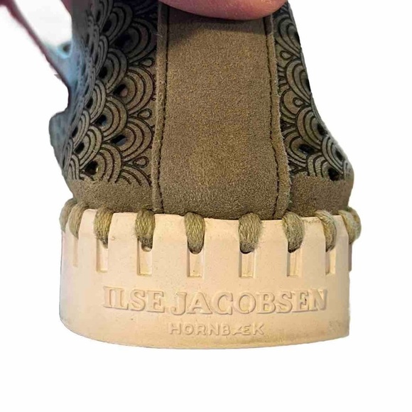 Isle Jacobson tulip shoes size 37 slip on green comfort white sole - Picture 4 of 15